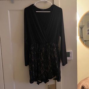Black lace romper